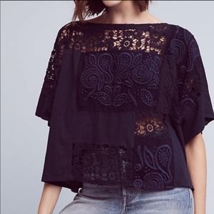 Anthropologie Akemi + Kin Darrie Embroidered Top